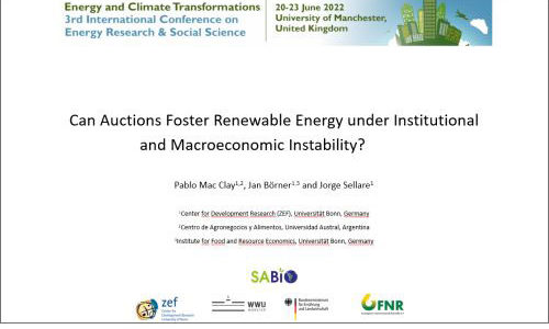 Presentation at the Energy Research & Social Sciences Conference