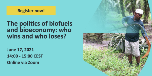 Join us for the virtual seminar “The politics of biofuels and bioeconomy: who wins and who loses?”, 17 June, Stockholm Environment Institute